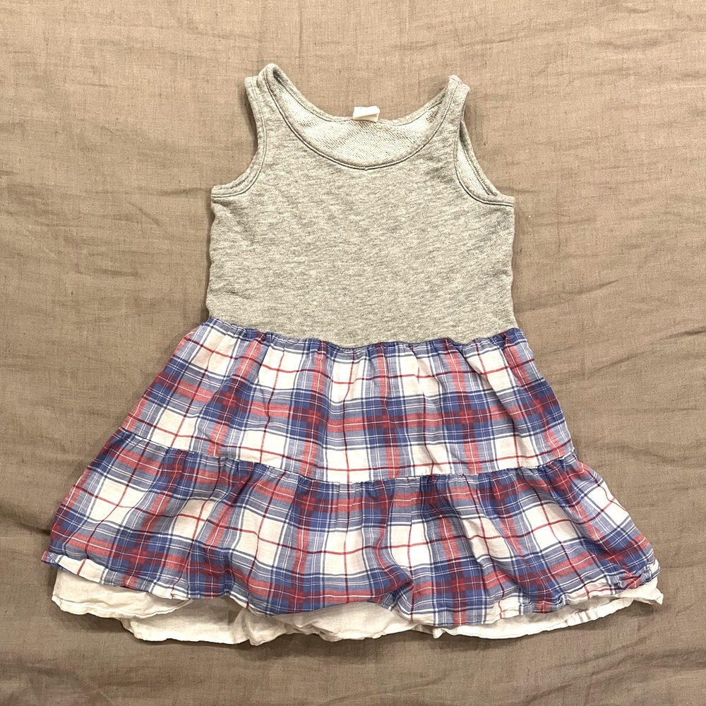 French terry plaid dress by baby gap size 4